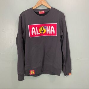 Mojis Aloha Crewneck‎ Gray Size Large